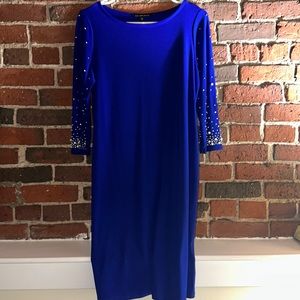 Nik and Nash women’s medium knee length dress with jeweled half sleeves